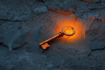 Orange Ancient Key