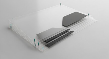 A macro silver steel stapler and sharp metal staples rest on a white office table as essential business equipment for paper school supplies