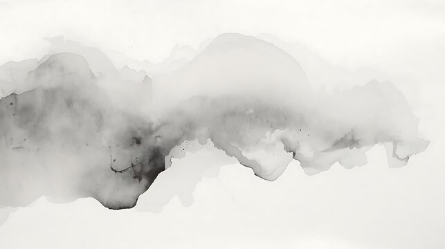 Soft gray ink wash cloud with subtle texture and bottom copy space