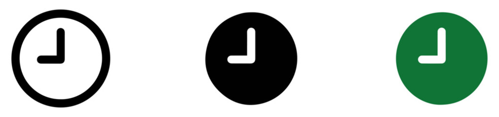 analog clock round wall watch icon
