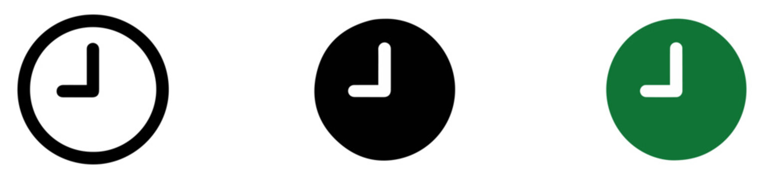 analog clock round wall watch icon
