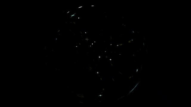 Glitter Sparkle Stars Particles Black Screen 4K | Falling Gold Confetti Bokeh Overlay | Seamless Loop Animation for Wedding, Party & Holidays | Ultra HD Light Dust Background