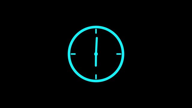 3D clock icon time lapse loop animation on green screen background for motion graphics. Motion graphics of clock concept
