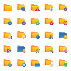 Gradient color icons set for Archive folder