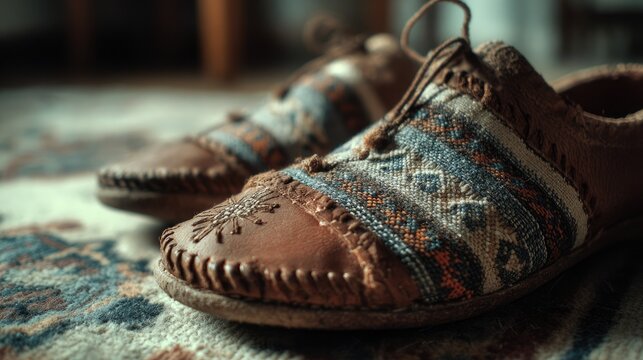 traditional khussa shoes close up