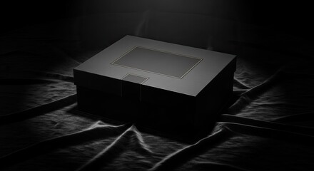 Sleek minimalist black device illuminated by a single beam, evoking a sense of discovery or secrecy