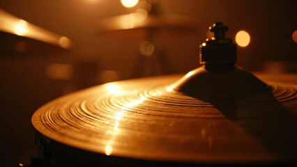 Obraz premium Drum cymbal. Close up. 