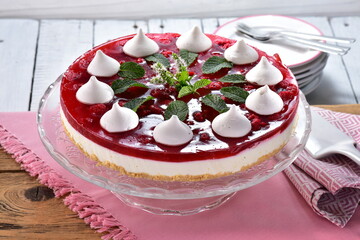Summer meadow cake with raspberry jelly © Radko