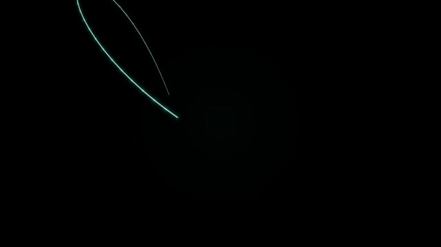 Shooting Star Trail in Dark Night Sky.