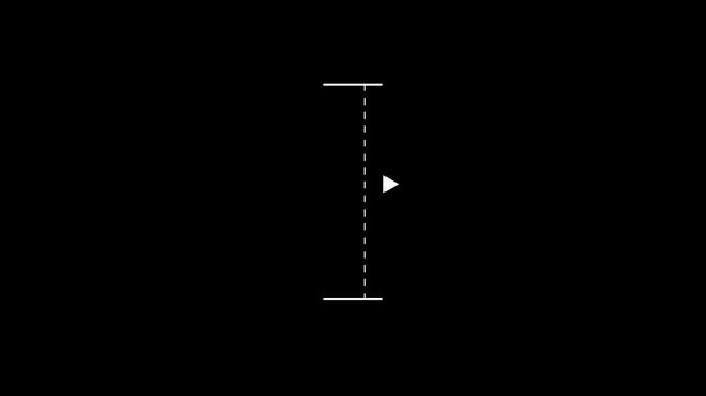 Vertical Dotted Line Measuring Height Animation with Alpha Channel