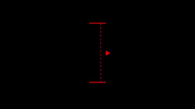 Vertical Dotted Line Measuring Height Animation with Alpha Channel