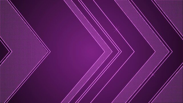 Chevron geometric shape background animation, Abstract geometric chevron pattern with dotted textures and thin glowing lines