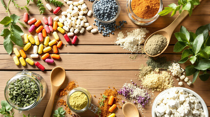 Healthy Lifestyle and Wellness Concept with Fitness, Nutrition and Mental Health Balance