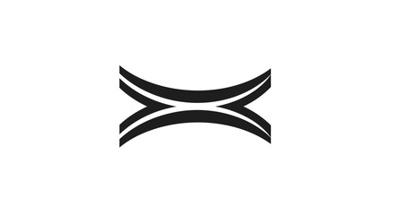 Black Abstract Geometric Shape Design Element.