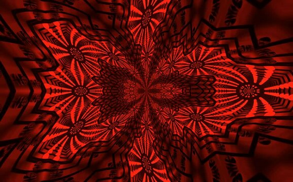 Neon tunnel vjloop motion background screensaver with continuous dark patterns and shapes