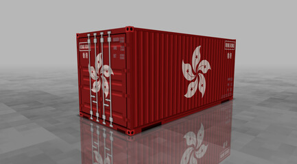 Hong Kong export cargo shipping containers