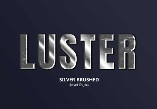Brushed Steel Silver Text Effect