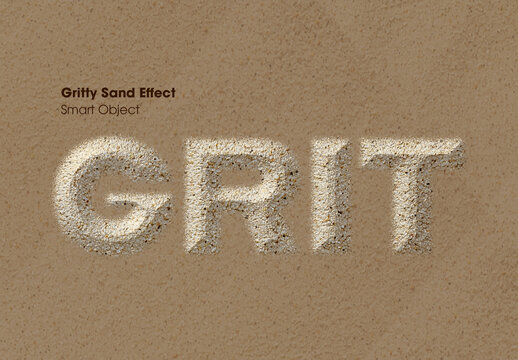 Carved Texture Gritty Sand Text Effect