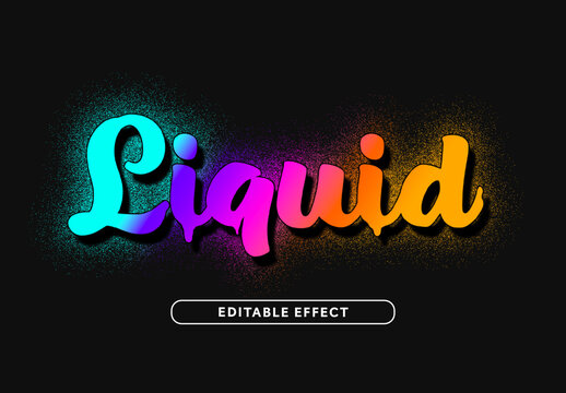 Neon Script Dripping Text Effect