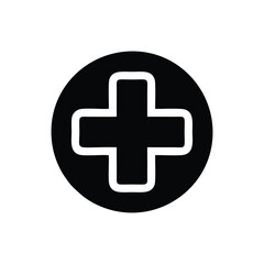 Fototapeta premium Medical Cross Health Icon – First Aid Pharmacy and Hospital Logo