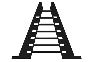 ladder silhouette vector, ladder isolated on white background