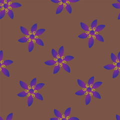 Fototapeta premium Seamless floral pattern, decorative ditsy print with gentle spring garden, wild plants. Cute botanical design with small hand drawn flowers, leaves, branches, herbs. Vector illustration. 