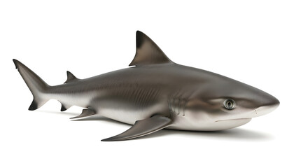 Obraz premium Graceful great white shark swimming effortlessly through the ocean waters.