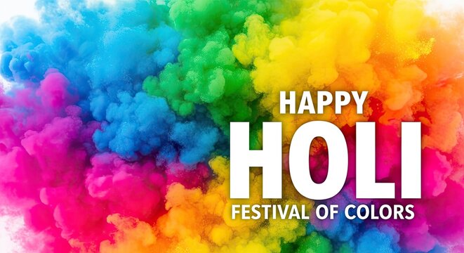 Vibrant holi festival of colors celebration background