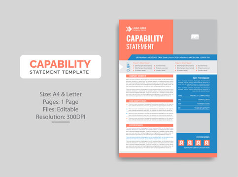 Capability statement design template 