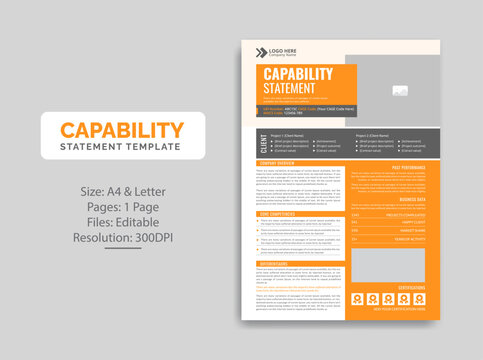 Capability statement design template 