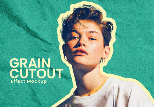 Grain Cutout Effect Mockup
