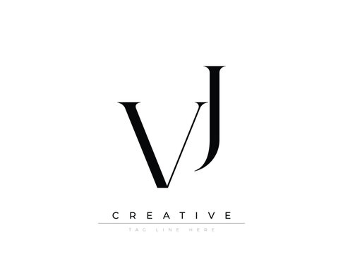 VJ Creative Luxury Logo. This logo crafted for creative branding and luxury business identity. Ideal for boutique fashion labels, premium stationery, corporate mark, and marketing materials.