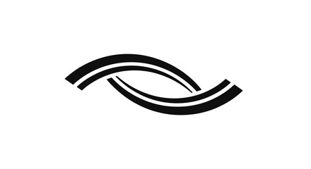 Obraz premium Simple Black Line Art Eye Illustration.