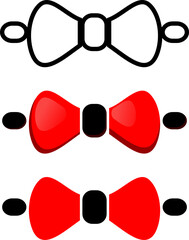 bowtie vector illustration. simple vector design. flat design.