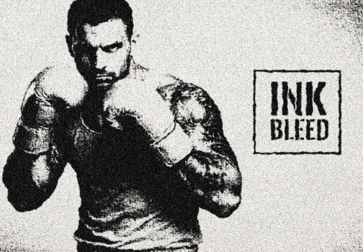 Grunge Ink Bleed Print Photo Effect