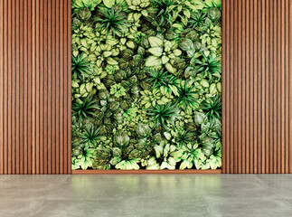 Fototapeta premium Large illustration 3D rendering luxury modern bright interiors Living room mockup with Couch and Ceiling Fan Ventilation