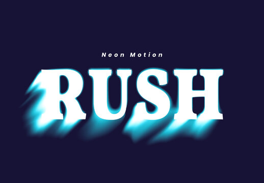 Neon Motion Noisy Blur Text Effect