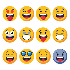 Fototapeta premium Social reaction emoji 