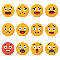 Fototapeta premium Social reaction emoji 