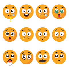 Fototapeta premium Social reaction emoji 
