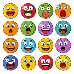 Fototapeta premium Social reaction emoji 
