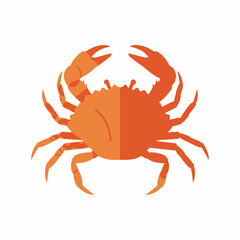 Vibrant vector illustration of a crab against a white background