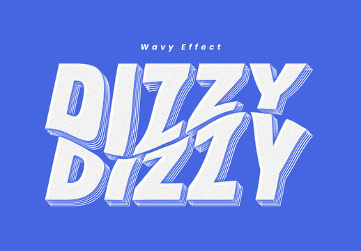 Retro Offset Stack Wave Text Effect
