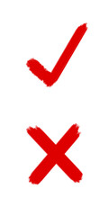 red check mark