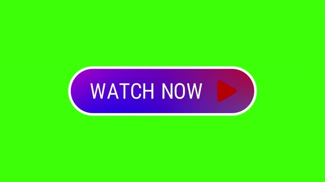 Watch now button with colorful gradient. live streaming symbol, live streaming, broadcasting, online stream. 4K video.