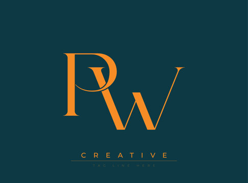 PW Creative Luxury Logo. This logo crafted for creative branding and luxury business identity. Ideal for boutique fashion labels, premium stationery, corporate mark, and marketing materials.
