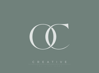 Fototapeta premium OC Creative Luxury Logo. This logo crafted for creative branding and luxury business identity. Ideal for boutique fashion labels, premium stationery, corporate mark, and marketing materials.