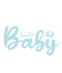 Baby typography design on plain white transparent isolated background for card, shirt, hoodie, sweatshirt, apparel, tag, mug, icon, poster or badge