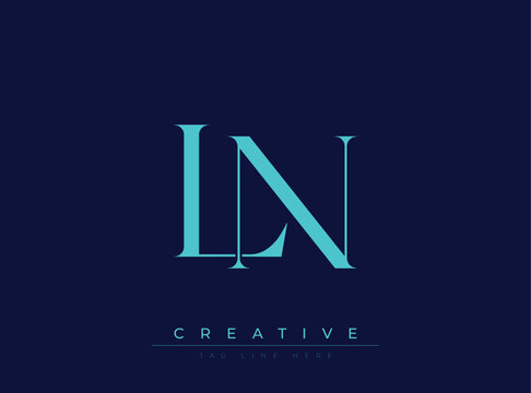 LN Creative Luxury Logo. This logo crafted for creative branding and luxury business identity. Ideal for boutique fashion labels, premium stationery, corporate mark, and marketing materials.