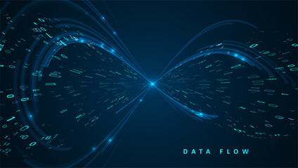 Abstract big data visualization. Big data code representation. Graphic concept for your design